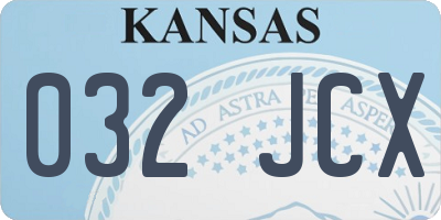 KS license plate 032JCX
