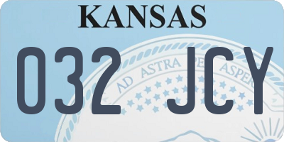 KS license plate 032JCY