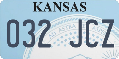 KS license plate 032JCZ