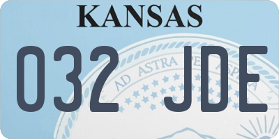 KS license plate 032JDE
