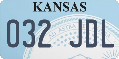 KS license plate 032JDL