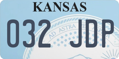 KS license plate 032JDP