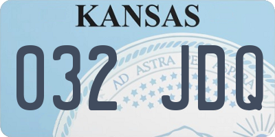 KS license plate 032JDQ