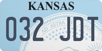 KS license plate 032JDT