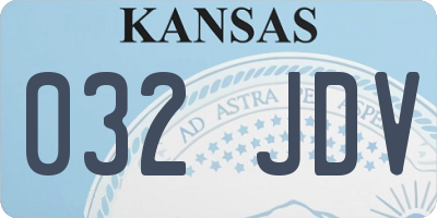 KS license plate 032JDV