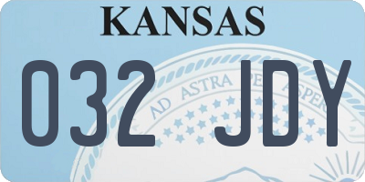 KS license plate 032JDY