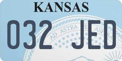 KS license plate 032JED