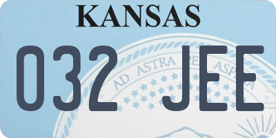 KS license plate 032JEE