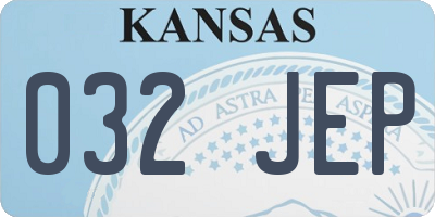 KS license plate 032JEP