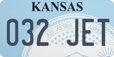 KS license plate 032JET