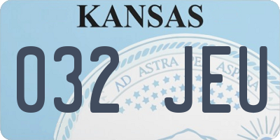 KS license plate 032JEU