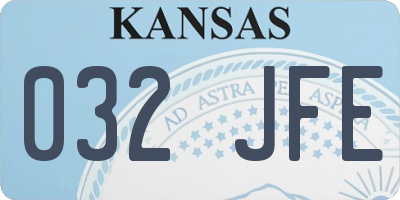 KS license plate 032JFE