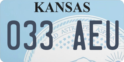 KS license plate 033AEU