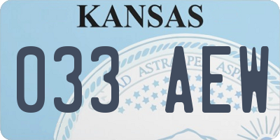 KS license plate 033AEW