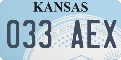 KS license plate 033AEX