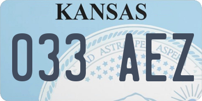 KS license plate 033AEZ