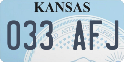 KS license plate 033AFJ