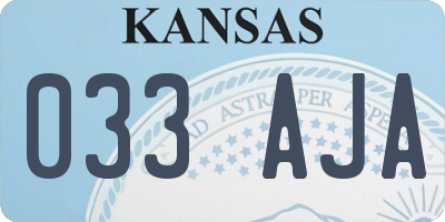 KS license plate 033AJA