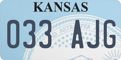 KS license plate 033AJG