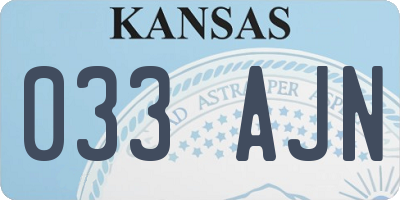 KS license plate 033AJN