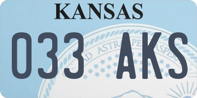 KS license plate 033AKS
