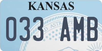 KS license plate 033AMB