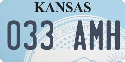 KS license plate 033AMH