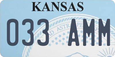 KS license plate 033AMM