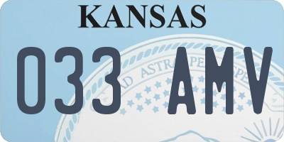 KS license plate 033AMV