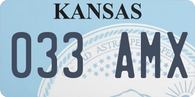 KS license plate 033AMX