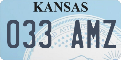 KS license plate 033AMZ