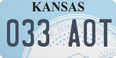 KS license plate 033AOT