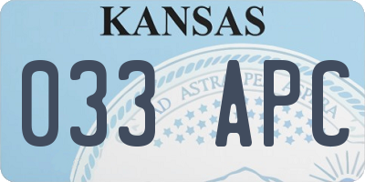 KS license plate 033APC