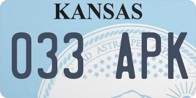 KS license plate 033APK