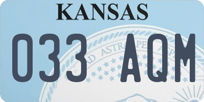 KS license plate 033AQM