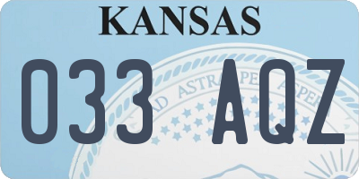 KS license plate 033AQZ