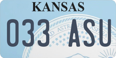 KS license plate 033ASU