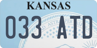 KS license plate 033ATD