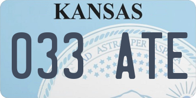 KS license plate 033ATE