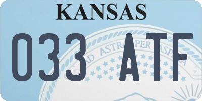 KS license plate 033ATF