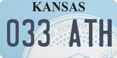 KS license plate 033ATH