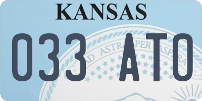 KS license plate 033ATO