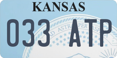 KS license plate 033ATP