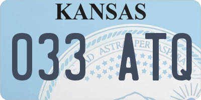 KS license plate 033ATQ