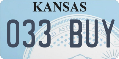 KS license plate 033BUY