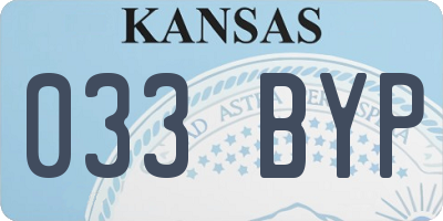 KS license plate 033BYP