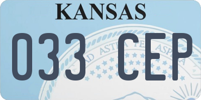 KS license plate 033CEP