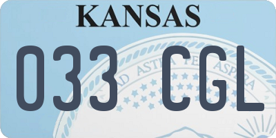KS license plate 033CGL