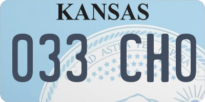 KS license plate 033CHO