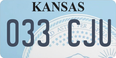 KS license plate 033CJU